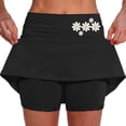 thumbnail image 1 of FASHOFT Tennis Skirts For Women Mid Rise Two Piece Sports Skort With Pockets Elastic For Outdoor Activities And Daily Wear Womens Athletic Skirt Black, 1 of 3