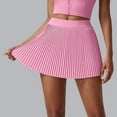 thumbnail image 1 of FASHOFT Tennis Skirts For Women Ruched Sports Skort With Pockets And Shorts High Waist Lightweight For Golf Training And Daily Wear Womens Athletic Skirt Pink, 1 of 5