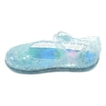 thumbnail image 1 of FASHOFT Toddler Girls Jelly Sandals Iridescent Closed Toe Simple Princess Beach For Kids Daily Wear Girls Shoes Blue 3.5-4 Years, 1 of 9