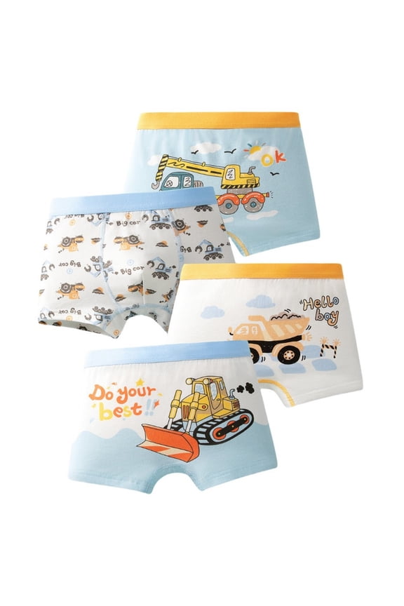 Toddler Little Big Boys Breathable Cotton Underwear Soft For Kids Daily Wear Boys Boxers Light Blue 6-8 Years