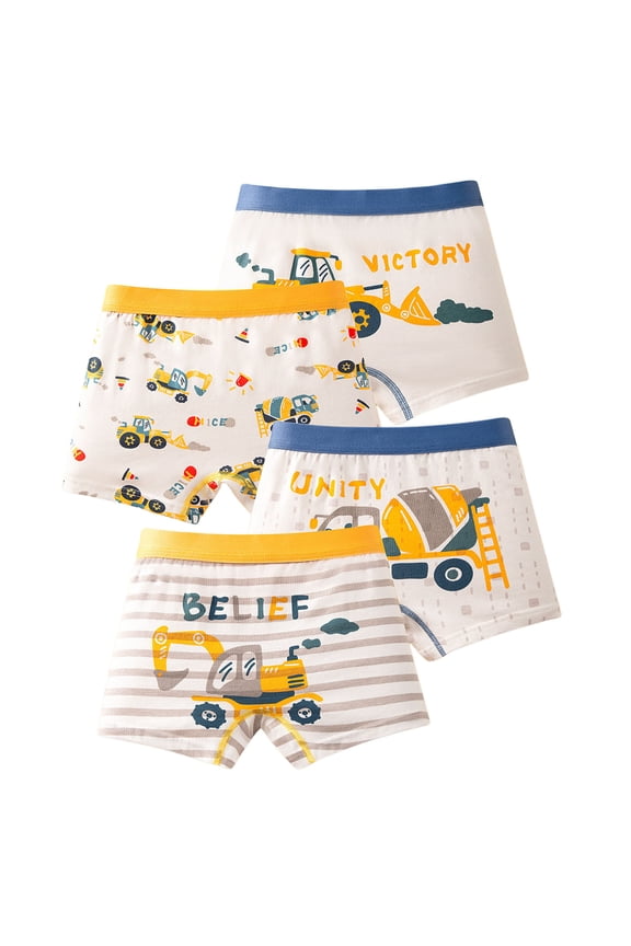 Toddler Little Big Boys Pure Cotton Trunks Soft For Kids Daily Wear Boys Boxers Yellow 11-12 Years