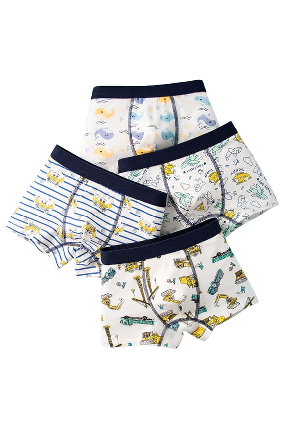 Toddler Little Big Boys Pure Cotton Underwear Shorts Soft For Kids Daily Wear Boys Boxers White 13-14 Years
