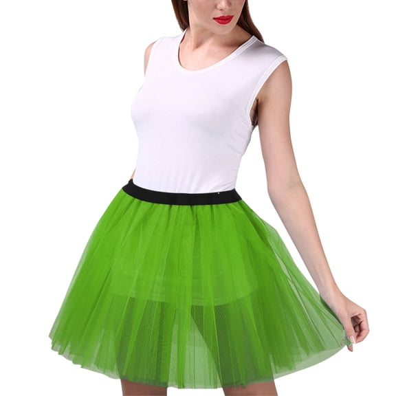 FASHOFT Tutu For Women Adults Multi Color Candy Tone Underskirt Fluffy Mesh Half Skirt In Bright Shades For Styling Women's Skirts A
