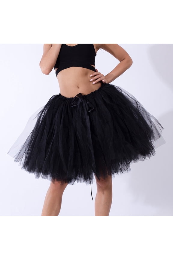 Tutu Skirts For Women Hand Woven Mesh Fluffy Skirt Unique Craft Tutu Half Skirt For Fashion Womens Skirts black