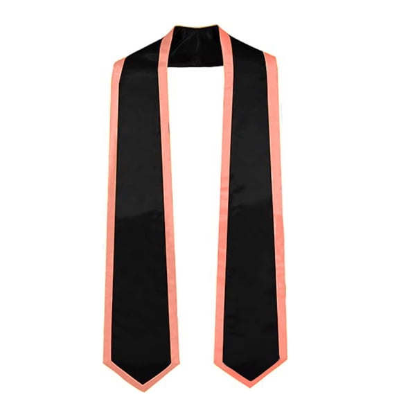 FASHOFT Unisex Adult Graduation Honor Stole Classic End With Trim 72" Long Pink One Size