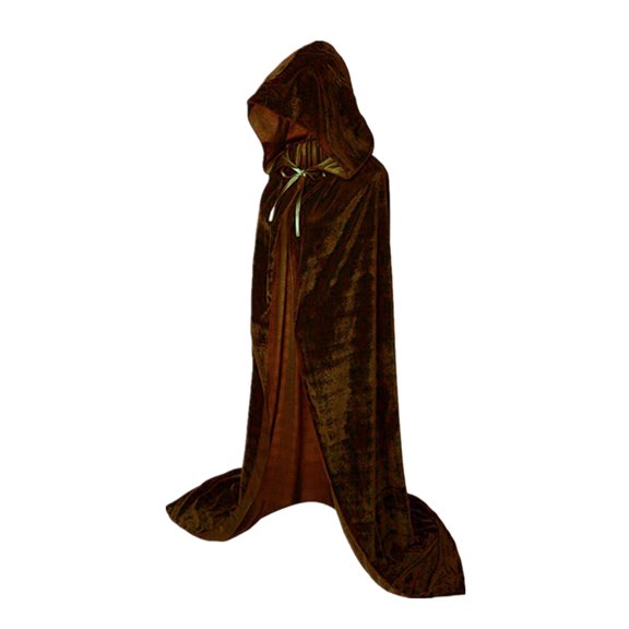 FASHOFT Unisex Medieval Wizard Halloween Costumes Hooded Robe Cape Cloak Cosplay Outfit Renaissance Party Stage Performance Fancy Dress Up Halloween Costume L-150