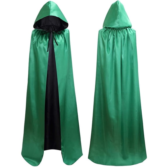 FASHOFT Unisex Reversible Thin Hooded Cape Halloween Funny Role Play Cloak Stage Performance Party Fancy Dress Up Cosplay Outfit Halloween 100