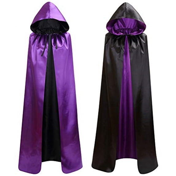 FASHOFT Unisex Reversible Thin Hooded Cape Halloween Funny Role Play Cloak Stage Performance Party Fancy Dress Up Cosplay Outfit Halloween 100