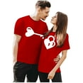thumbnail image 1 of FASHOFT Valentines Shirts for Men Matching Couples Long Sleeve Shirt Valentines Day Gifts for His and Her Red M, 1 of 5