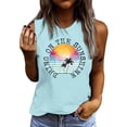 thumbnail image 1 of FASHOFT Vintage Graphic Tank Tops for Women Summer Casual Crew Neck Sleeveless Top Vacation Loose Fit Basic Tunic Shirts Mint Green L, 1 of 3