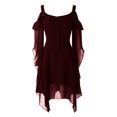 thumbnail image 1 of FASHOFT Women Dress Halloween 2026 Renaissance Vampire Butterfly Sleeve Mesh Gothic Outfit L, 1 of 3