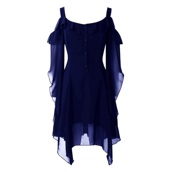 FASHOFT Women Dress Halloween 2026 Renaissance Vampire Butterfly Sleeve Mesh Gothic Outfit XXXXXL