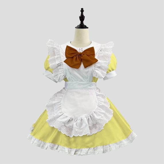 FASHOFT Women's Cute Maid Halloween Costumes Cosplay Outfit Japanese Anime Theme Party Stage Performance Fancy Dress Up Halloween Costume XXL