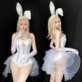 thumbnail image 1 of FASHOFT Women's Halloween Costumes Bunny Girl Suit Set Rabbit Cosplay Outfit Easter Holiday Party Stage Performance Fancy Dress Up Halloween Costume L, 1 of 7