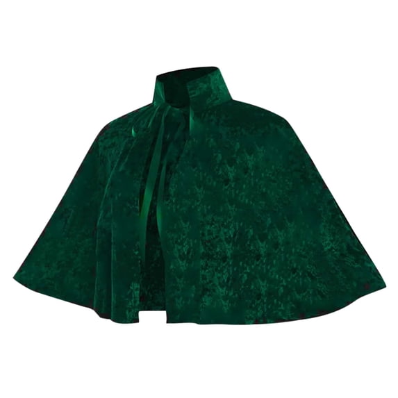 FASHOFT Women's Halloween Victorian Renaissance Short Cape Cloak Vintage Accessory Stage Performance Cosplay Party Fancy Dress Up Halloween A