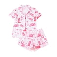 thumbnail image 1 of FASHOFT Womens Pajama Sets Cherry Print Button Down Short Sleeve Tops and Shorts Cute Pjs Sets Soft Sleepwear White S, 1 of 9