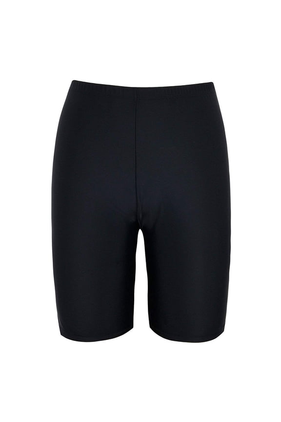 Womens Swim Shorts High Waisted Board Shorts UPF 50+ Bathing Trunks Sun Protection Swimsuit Boyshorts Bottoms Black XL