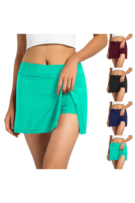 Womens Swim Skorts Skirts Tennis Golf Athletic Skorts with Pockets Shorts Yoga Runnning Workout Skirts Mint Green XXL