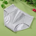 thumbnail image 1 of FASHOFT Womens Underwear High Waist Period Panties Pure Cotton Antibacterial Leak Proof Pocket Breathable Mid Rise Comfort Daily Sanitary Briefs Grey XL, 1 of 3