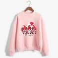 thumbnail image 1 of FASHOFT Womens Valentines Day Sweatshirt Casual Heart Graphics Shirt Long Sleeve Pullover Loose Crewneck Cute Love Printed Tops Pink L, 1 of 3