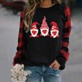 thumbnail image 1 of FASHOFT Womens Valentines Day Sweatshirt Love Heart Print Plaid Printing Casual Pullover Valentine's Long Sleeve Tops Holiday Casual Pullover Black L, 1 of 6