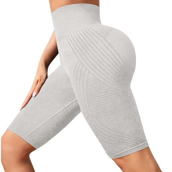 FASHOFT Womens Yoga Pants Seamless Design High Waist Tummy Control Lifting Peach Five Inch Tight Fitness Leggings For Gym Wear Yoga Pants Beige