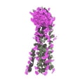 thumbnail image 1 of FASIAOU Artificial Hanging Flowers for Outdoor, 1 Pack Violet Ivy Fake Hanging Plant & Flowers for Home Wedding Garden Yard Hanging Baskets Wisteria Garland Orchid Bunch Decoration(Purple), 1 of 8