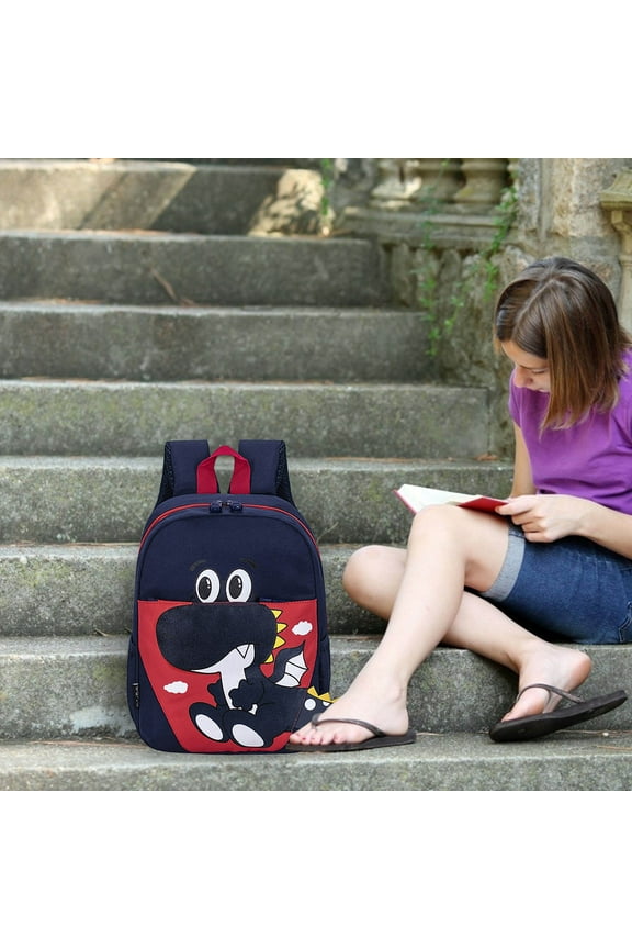 Blue Student Printed Backpack For The Start Of School Season Casual High-capacity Sports Backpack For Men And Women/ Clearance sale