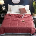 thumbnail image 1 of FASIAOU A Washable Silk Summer Quilt For Naked Sleep - Solid Color AirConditioner Blanket Suitable For Single Or Double Use Easily Washable For A Cool And Comfo/ bedding, 1 of 9