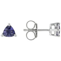 FASIHONQ RETAIL NATURAL Iolite Stud 925 Sterling Silver Earrings for Women's Day