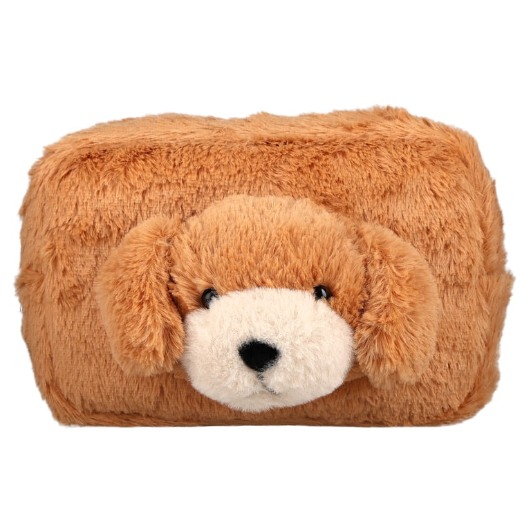 Pen + Gear Fask Fur Brown Dog Pencil Pouch, Brown, Educational