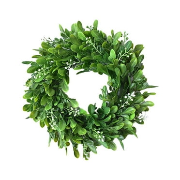 Coolmade Artificial Green Leaves Wreath - 16
