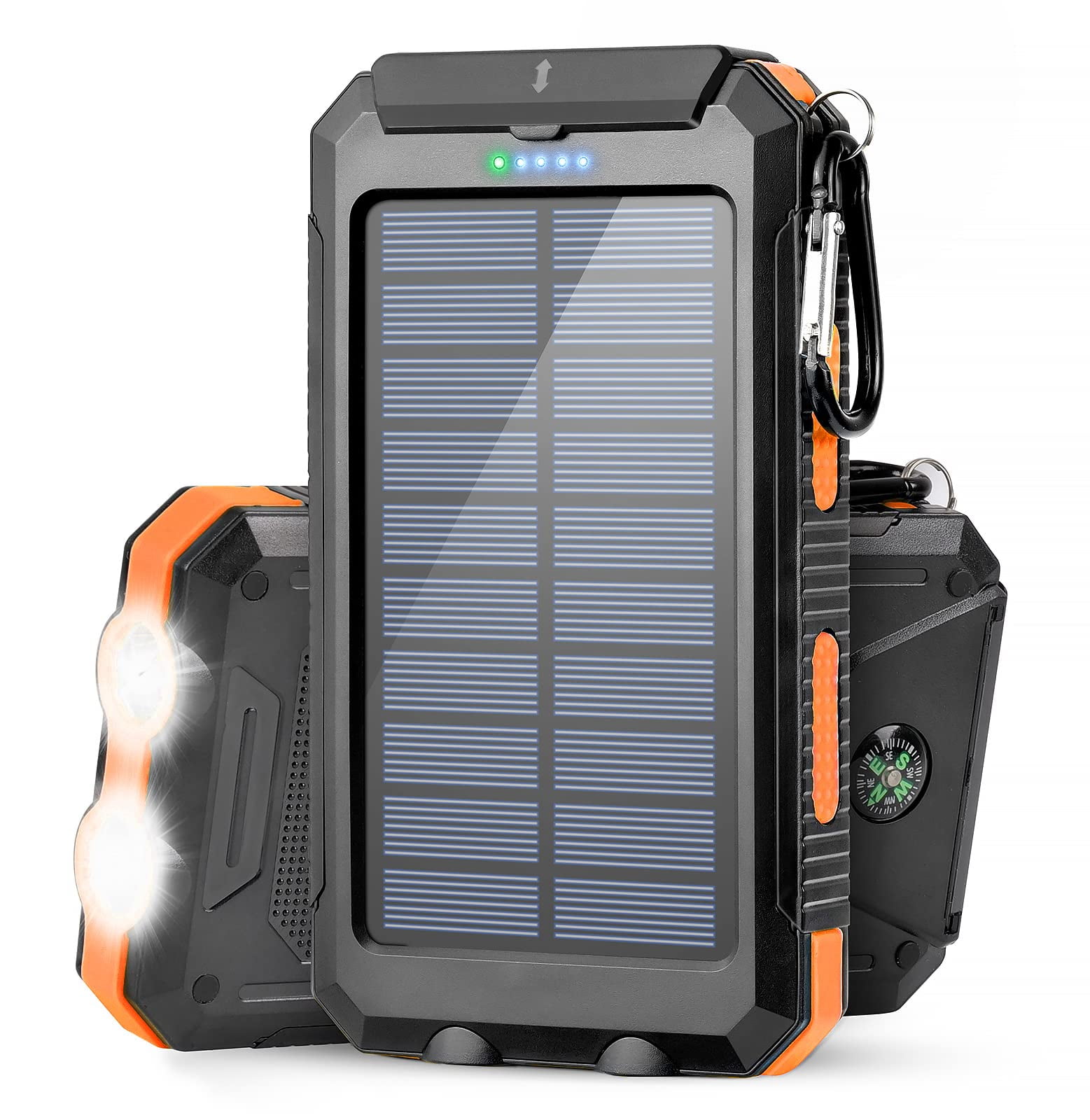 FASLMH 20000mAh Solar Charger Portable Solar Power Bank with Dual 5V