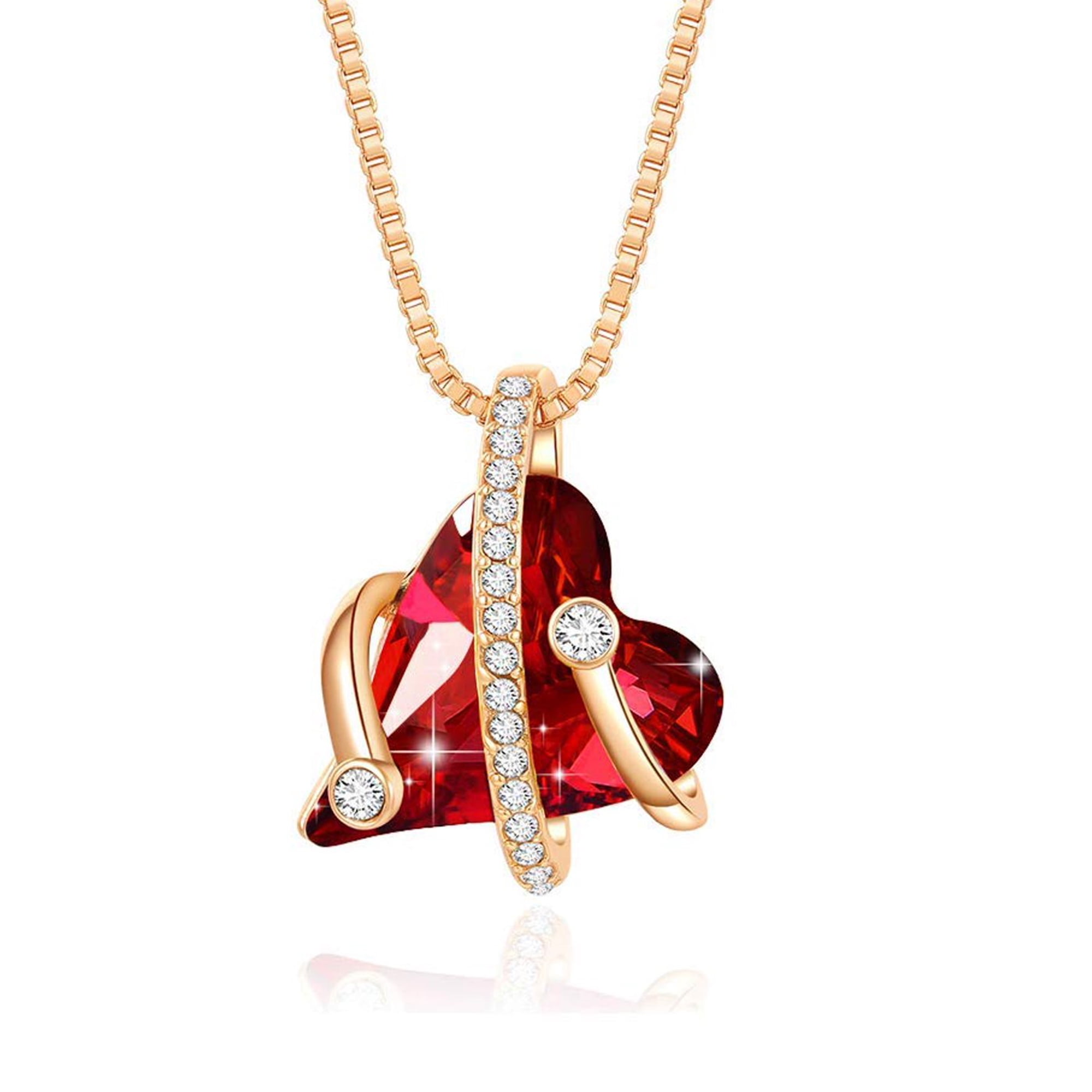 Crystal ruby necklace deals