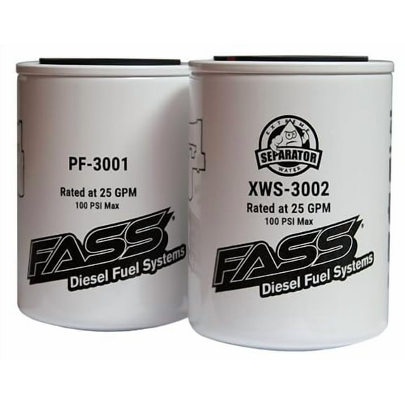 FASS FUEL SYSTEMS TITANIUM SERIES FUEL FILTER SYSTEM BUNDLE | XWS-3002/PF-3001