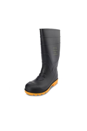 FAST 15" Men Black Steel Toe Midsole Safety Boot Work Fishing Flood Farm Size 5-13