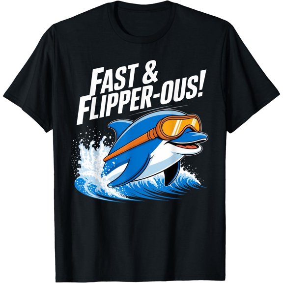 FAST & FLIPPER-OUS! Dolphin Animal Show Ocean Explorer Team T-Shirt, Unisex T-Shirt