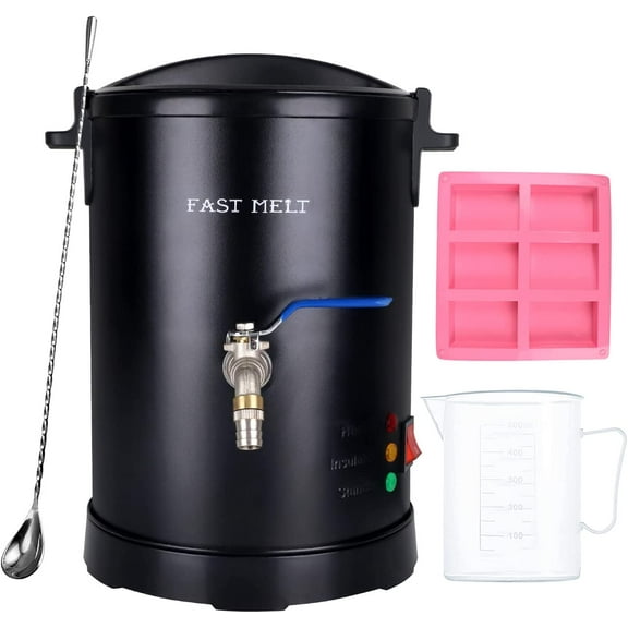 FAST MELT 3L Melter for Soap and Wax, Soap Making Kit with Temperature Control, Commercial Furnace