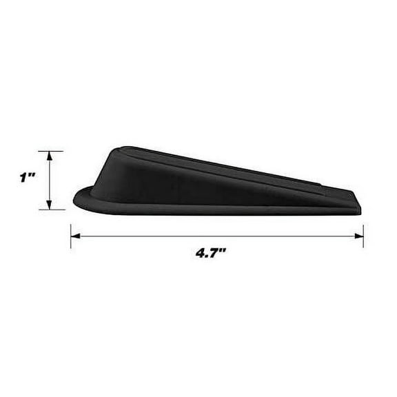 FASTENER TREE 3 Pack Rubber Wedge Door Stop for Bottom of Door, Black, 1"Hx4.7"Lx1"W