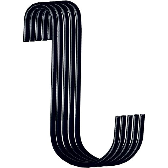 FASTENER TREE 30 Pack S Hooks, 3.5x2.4 Carbon Steel S Hanging Hooks