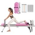 thumbnail image 1 of FASTES Foldable Pilates Reformer Machine for Home Gym,78" Balanced Body Pilates Exercise Equipment with Jump Board, Pink, 1 of 8
