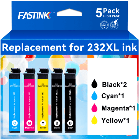 FASTINK 232XL Ink Cartridge Compatible for Epson 232 Ink Cartridge Combo Pack for Workforce WF-2930 WF-2950 Expression XP-4200 XP-4205 Printer