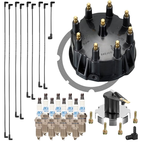 FASWORX Tune Up Kit for Mercruiser V8 Engines, Includes Spark Plug Wires, 8 MR43LTS Spark Plugs