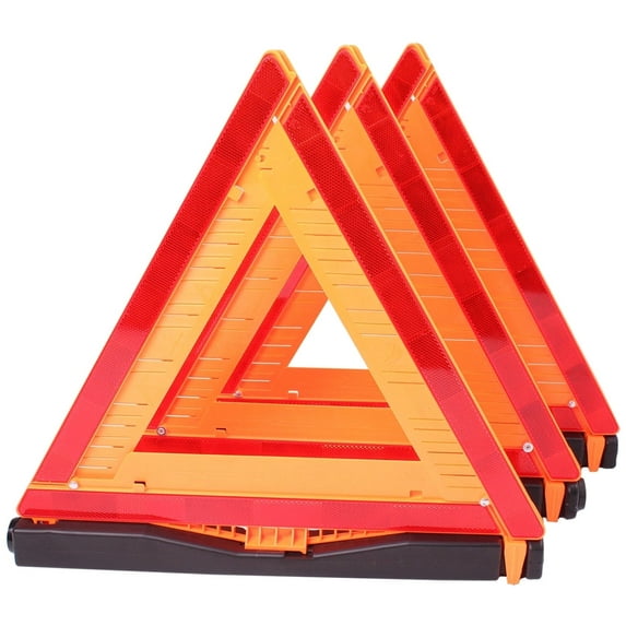 FATFOX 3 Pack Warning Triangle DOT Approved Identical to United States FMVSS 571 125 Reflective Warning Road Safety Triangle Kit