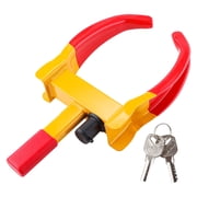 FATFOX Heavy Duty Trailer Lock Wheel Clamp, Universal Security Tire Lock, Adjustable Anti Theft Lock for Trailers SUV Boats ATVs Motorcycles Golf Cart