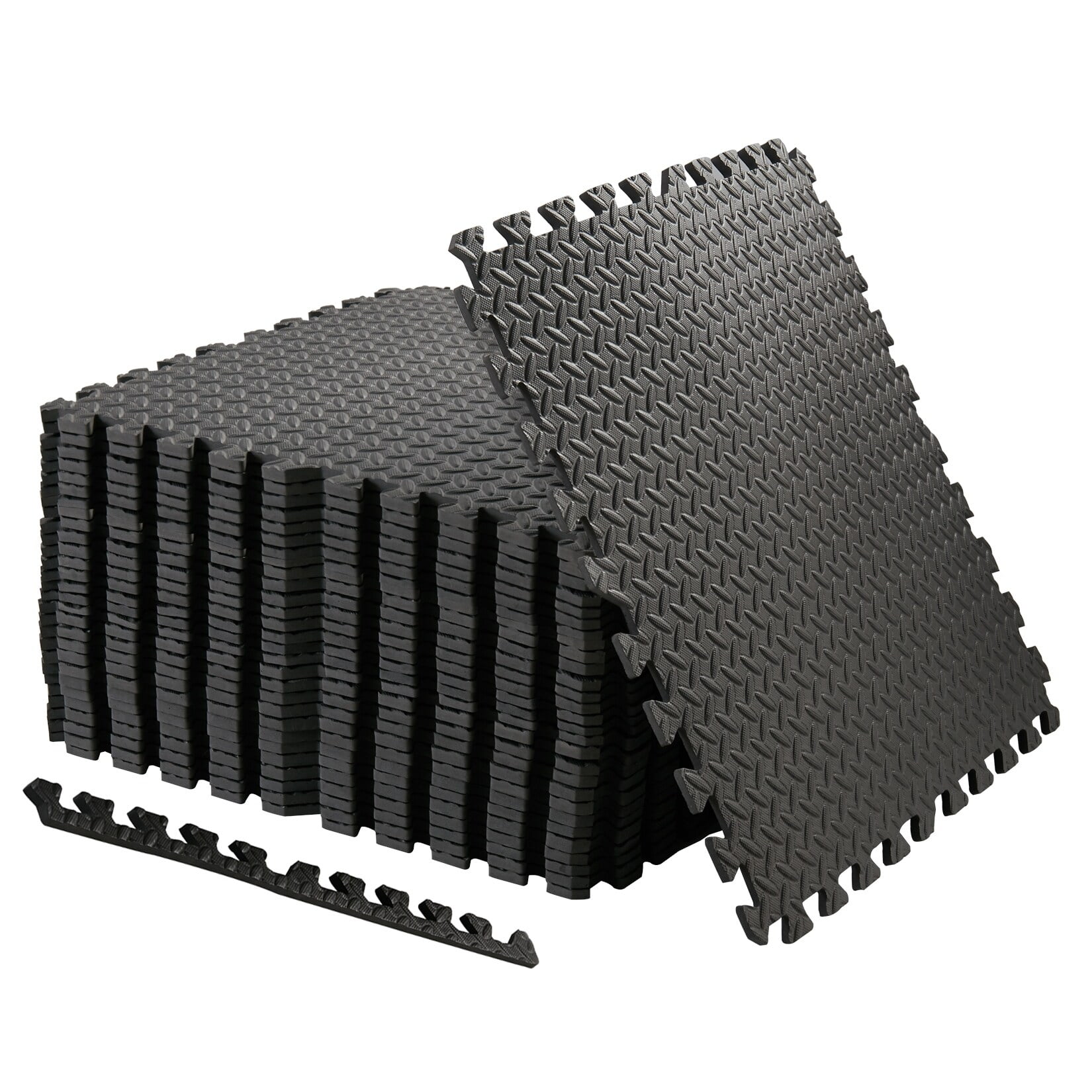 FATIVO 12 Tiles Gym Foam Puzzle Floor Tiles 24x24" Interlocking Floor