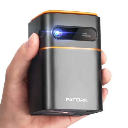 FATORK 5G WiFi 1080P HD Mini Projector, Black