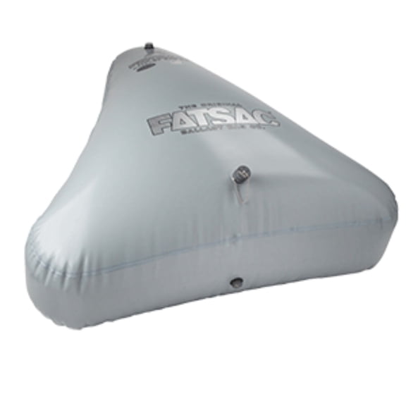 17" Gray Open Bow Triangular Fat Sac 650 Pound Ballast Bag