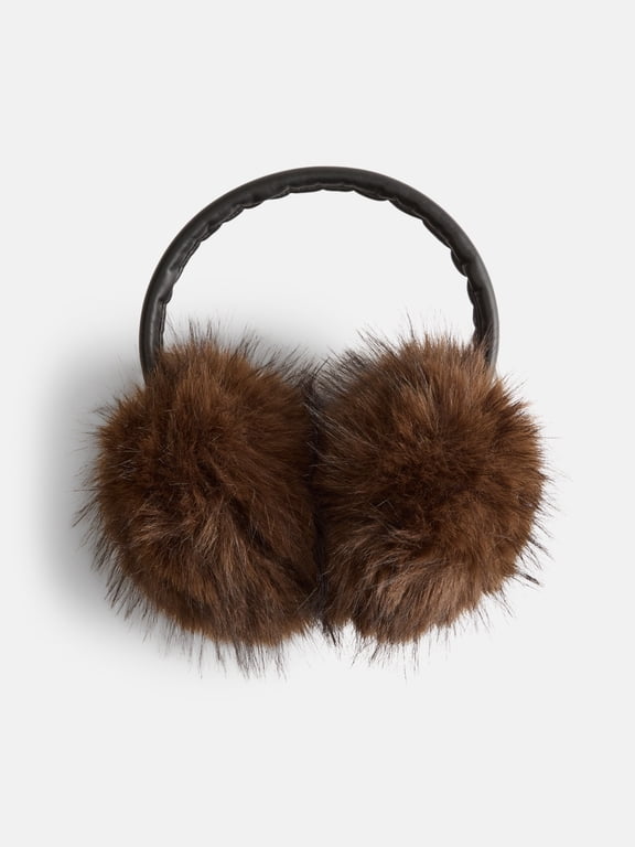 Women's Faux Fur Earmuffs, Brown