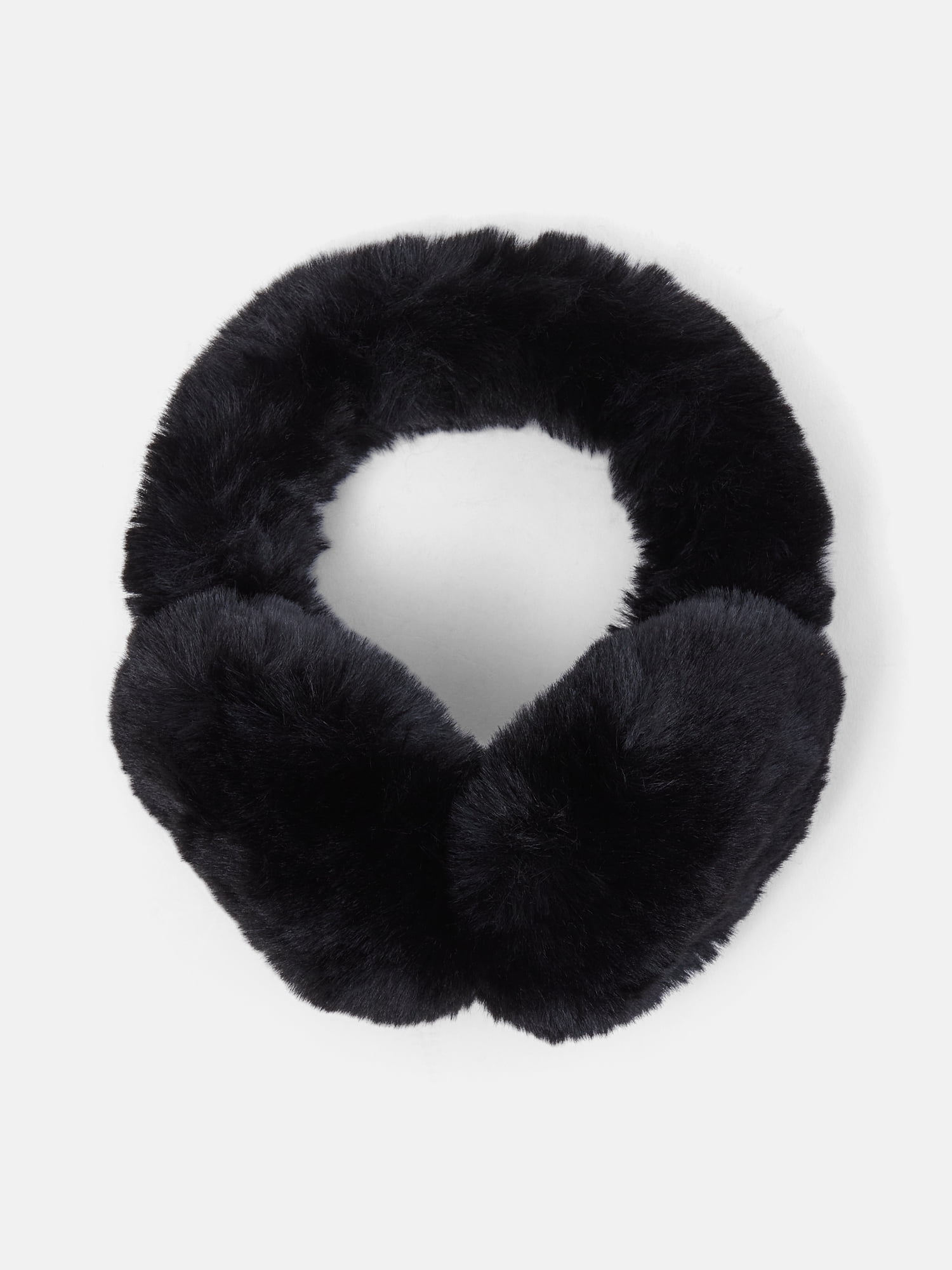 Time and Tru Women's Faux Fur Earmuffs, One Size, Black
